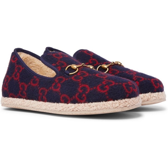 Gucci Shoes - GUCCI SHOES WOMEN FRIA GG MARINO WOOL SHEARLING HORSEBIT LOAFERS-37.5 (7-7.5)